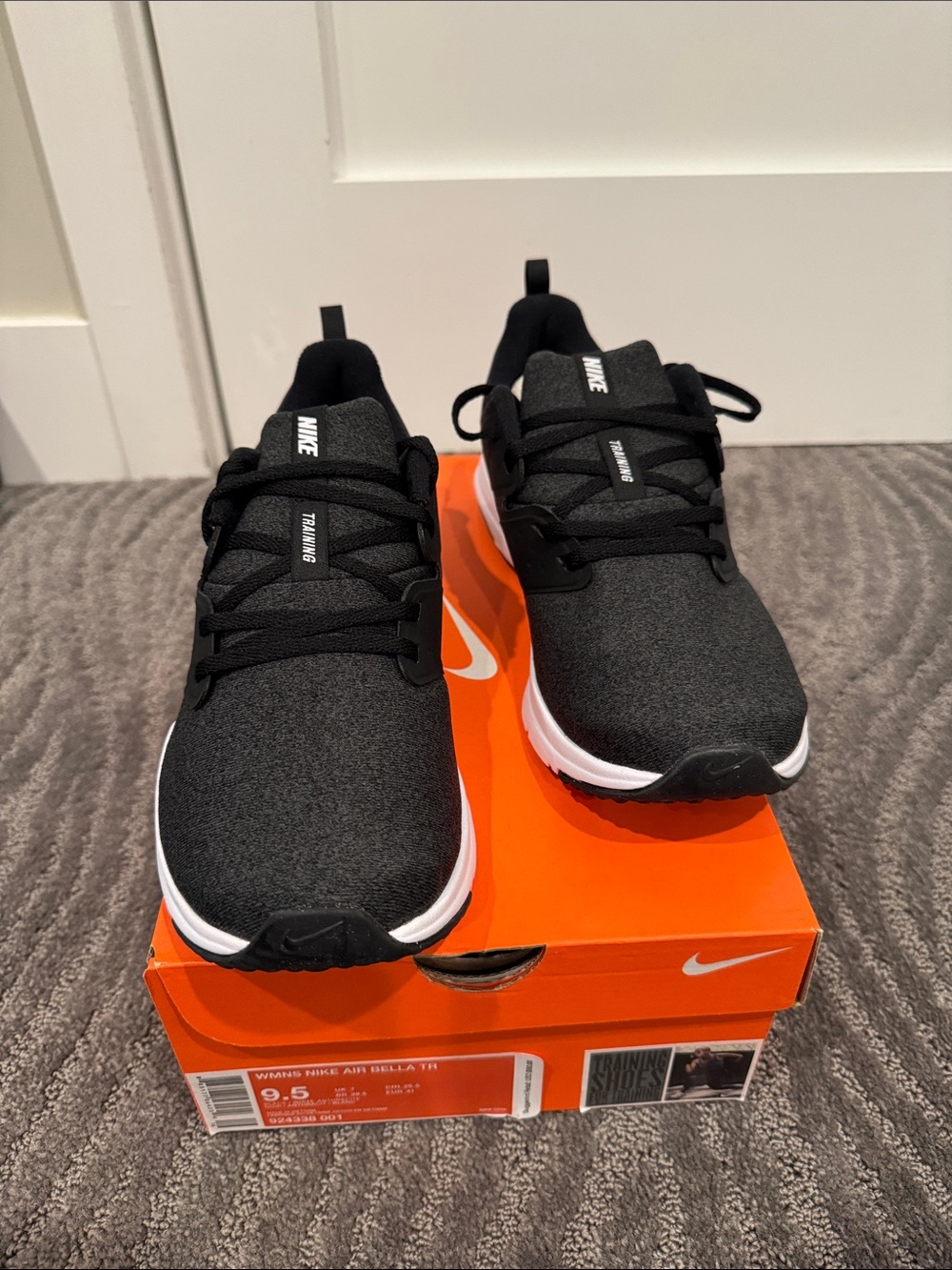 Nike Kids Black and White Training Sneakers
